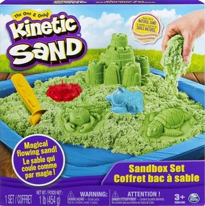 Kinetic Sand Sandbox Playset with 1 Lb Sand green Castle Dig Scoop - Picture 1 of 5