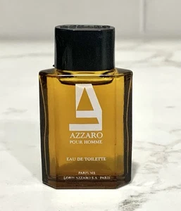 Vintage Azzaro Pour Homme Paris .24oz/7ml Eau De Toilette Mini Cologne (#b5) - Picture 1 of 2