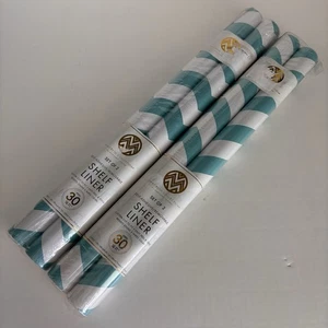 Macbeth Collection selbstklebende Regaleinlage Rugby Chevron aquablau 2-2 Packungen - Bild 1 von 7