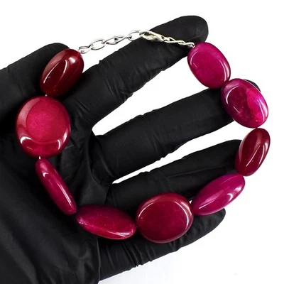 Verry Attractive Pink Ruby 218.00 Cts Beaded Best Dazzling Bracelet RK 56 E713 - Image 1 of 3