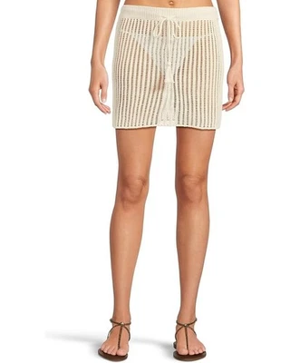 L*Space Sander Falda Para Mujer L Crema 100% Algodón Crochet Ojales Traje de Baño NWO125 Foto 1 de 4