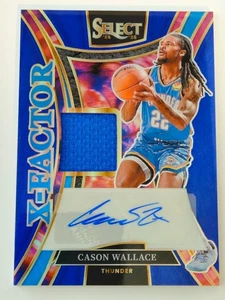 2024-25 Panini Select X-Factor Cason Wallace Gioco Indossato Patch Auto Blu Prizm /49 - Foto 1 di 2