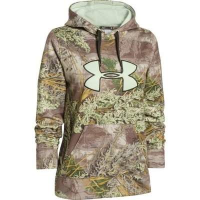 Sudadera con capucha para mujer Under Armour ColdGear logotipo grande (camuflaje Realtree Max 1) 1265757-910 Foto 1 de 2