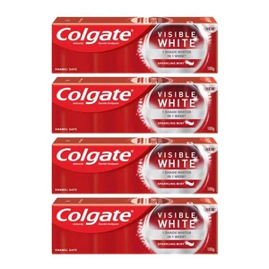 Colgate Visible Blanco Brillante 1 Tono Más Blanco en 1 Semana 4x100gm - Imagen 1 de 4