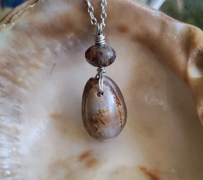 Collar de joyería concha de mar de vaca hawaiana esposa amiga madre hermana tía pequeño Foto 1 de 4