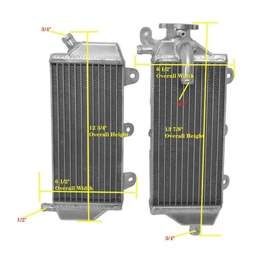 Los7 para radiador Yamaha: YZ450F 2014-2017 / YZ250F 2014-2018 / YZ250FX Foto 1 de 4