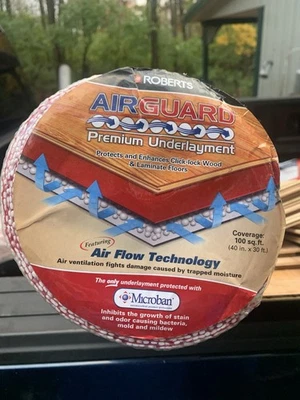 ROBERTS AirGuard 100 кв. футов 40 дюймов x 30 футов Подложка для ковров премиум-класса - Изображение 1 из 4