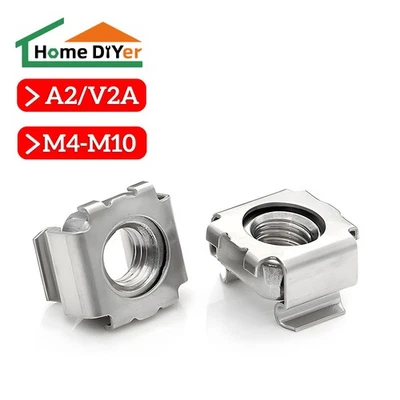Käfigmuttern M4 M5 M6 M8 M10 Edelstahl A2 VA V2A für Rackschiene Käfigmutter - Bild 1 von 4