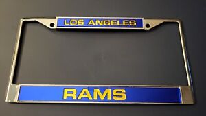Los Angeles Rams COLOR Authentic Metal License Plate Frame Auto Truck Car 