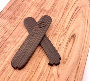 Scales Cover Handles Grips For Victorinox Scales Plus 91mm Natural Wenge Wood - Picture 1 of 10