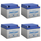 Power-Sonic 12V 26Ah Nb Battery Compatible With Deltec 2036, 2066 - 4 Pack