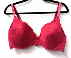 Jessica Simpson Women Push Up Underwire Bra Size 40D Red Lace Underwire Sexy