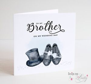 TO MY BROTHER ON MY WEDDING DAY Thank You Card - From Bride Or Groom