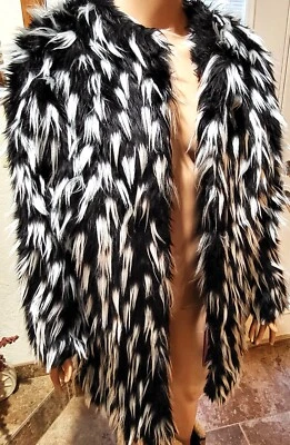 Abrigo Philipp Plein Edición Limitada Piel Sintética Para Mujer Largo Medio Nuevo con Etiquetas Ropa de Club Foto 1 de 4