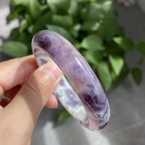 Natural Rare Dream Amethyst Crystal Gemstone Bangle Inside Diameter 53.5mm C43 - Picture 1 of 8