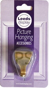 Picture Rail Hanging Hooks x 3 : No nails for household walls : Brass : PHA18 - Picture 1 of 2