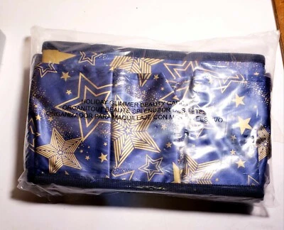 Avon Holiday Glimmer Beauty Caddy,Blue With Gold Stars - Image 1 of 3