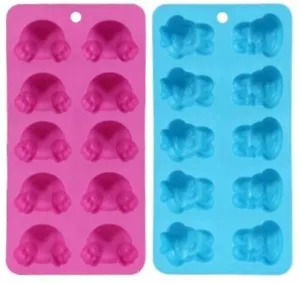 Silicone Easter Bunnies Ice Cube Mold Tray - New Set of 2 - Picture 1 of 1