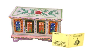 Unieboek American Themes 1978 David Gnome House Bride Dowry Chest Hand Painted - Picture 1 of 4