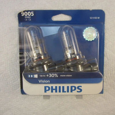 Paquete de 2 bombillas de faros Philips More Vision 9005PRB2 65W 30 % más luz Foto 1 de 4