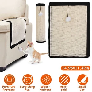 Cat Scratcher Mat Natural Sisal Scratching Pad Sofa Couch Furniture Protector US - Picture 1 of 12
