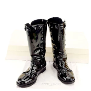 Jimmy Choo Boots Patent Curf Authentic Used T6328 - Picture 1 of 6