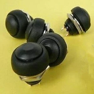 6pcs Waterproof Momentary OFF-(ON) N/O CAR BOAT PUSH BUTTON BLACK Switch,BK33B - Picture 1 of 2