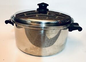 Saladmaster Stainless Steel T304S 6 Quart Qt Stock Pot Dutch Oven With Vapo Lid