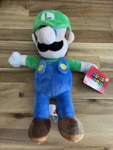 Super Mario Bros LUIGI Plush Doll Stuffed Toy 12" 2019 Nintendo NWT NEW nes SNES - Picture 1 of 4