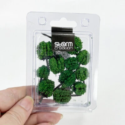 HO/OO Scale Miniatures Bush Vegetation Tree Plants Forest Model Railroad Scenery - Image 1 of 4