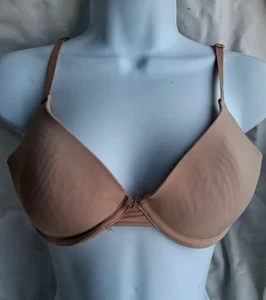No Boundaries Womens Bra Size 34B Beige Underwire Back Close Lightly Padded - Picture 1 of 7