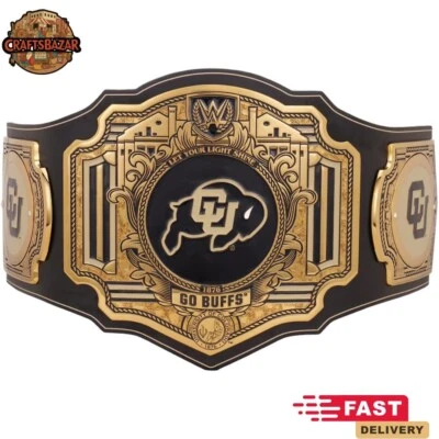 Colorado Buffaloes Legacy Replica Wrestling Championship Title belt 2mm Brass - Image 1 of 4