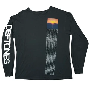 Deftones Gore Adult Large Black Long Sleeve Lyric Band Shirt - Picture 1 of 12