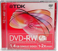 20 Discs TDK 8cm Mini SCRATCHPROOF 2x 1.4gb Dvd-rw 30min Singledsided Camcorders