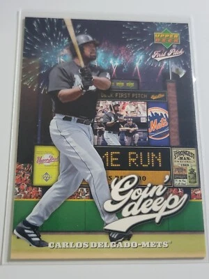CARLOS DELGADO 2006 Upper Deck First Pitch Goin Deep Insert #GD-9.  METS - Image 1 of 2