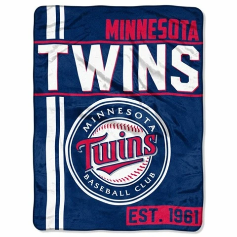 Minnesota Twins MLB 46" x 60" Walk Off Micro Raschel Throw Blanket Cover