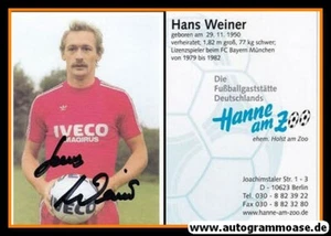 Autógrafo fútbol | FC Bayern Múnich | 1982 retro | Hans WEINER (Hanne am Zoo) - Imagen 1 de 1