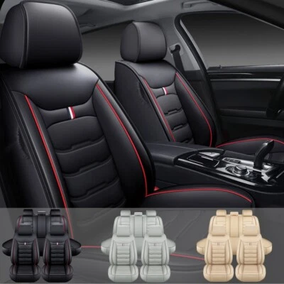 For Buick Car Seat Cover 5 Seat Full Set Leather Waterproof Front Rear Cushion - Image 1 of 4