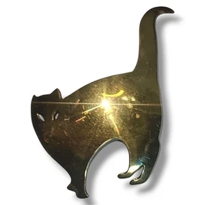 Broche prendedor vintage estilo MCM gato latón macizo - Imagen 1 de 6