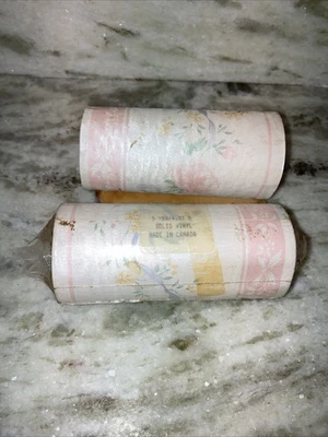 Laura Ashley Home Wallpaper Pink Floral 2 Rolls NICE RARE VTG Estate Sale Find!  - Image 1 of 4