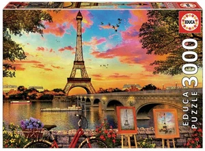 NEW Educa Jigsaw Puzzle 3000 Pieces 14+ Ages Sunset in Paris - Picture 1 of 2