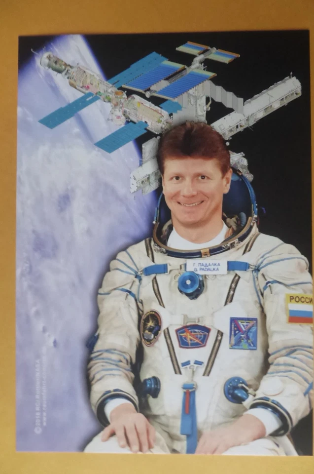 Raumfahrer-Autogrammkarte  A5,G.Padalka, Sojus TM 22, , (blanco) , neuwertig . - Bild 1 von 1