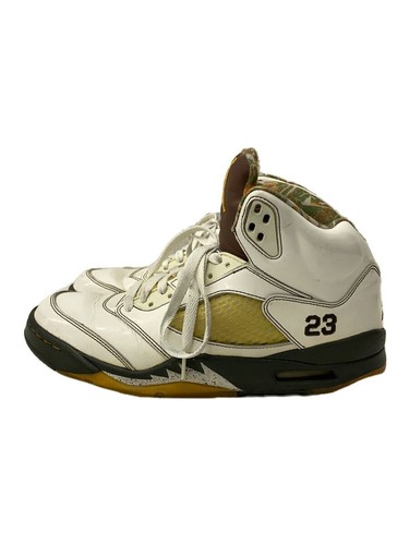 Uomo 9.0US Air Jordan 5 Retro Air Retro Bianco 136027 121 Wht