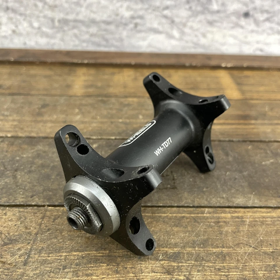 Ruedas Shimano WH-TD77 Buje Delantero 16H Negro Bicicleta de Carretera Parejado Radios Llanta Freno Foto 1 de 4