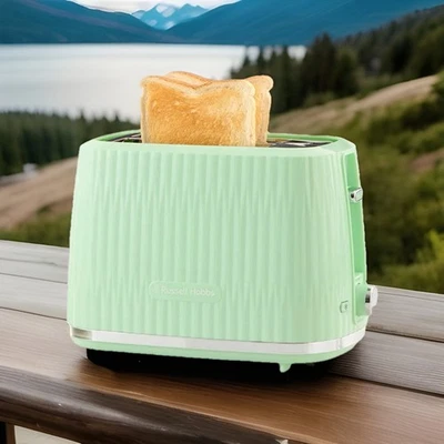 Russell Hobbs Eden 2 Slice Toaster 6 Brown, 800W, Pistachio - Image 1 of 3