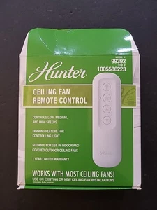 Ventilador de techo Hunter Universal 3 velocidades clasificación húmeda control remoto portátil blanco NUEVO NOB - Imagen 1 de 7