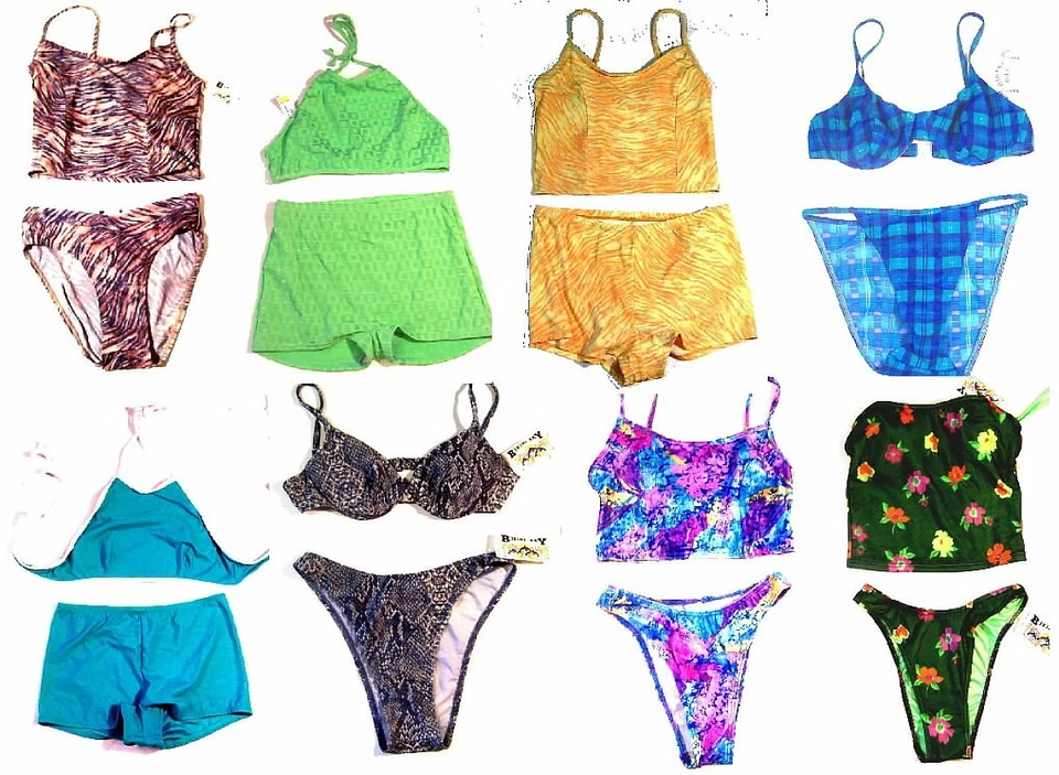 Tankini Vintage Bahía Recortado Tankini Trajes de Baño Estampado Floral y Animal Nuevo con Etiquetas Talla XS-XL  Foto 1 de 1