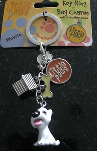LITTLE PAWS KEYRING/BAG CHARM - ASSORTED DOG BREEDS - PLEASE CHOOSE - BRAND NEW - Picture 1 of 20