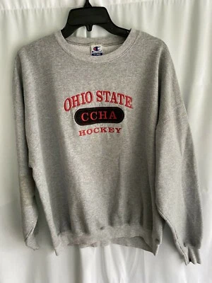 Sudadera Vintage Ohio State Buckeyes Hockey CCHA Champion XL Foto 1 de 4