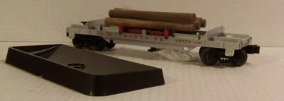 ✅LIONEL OPERATING SANTA FE LOG DUMP FLAT CAR 6-26774 FO SAWMILL LOADER ACCESSORY - Image 1 of 2